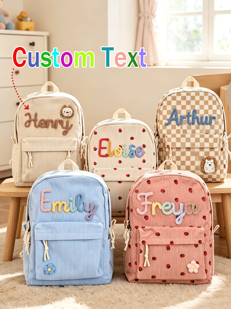 Embroidery Motif - [Personalizowany] Plecak szkolny z imieniem –