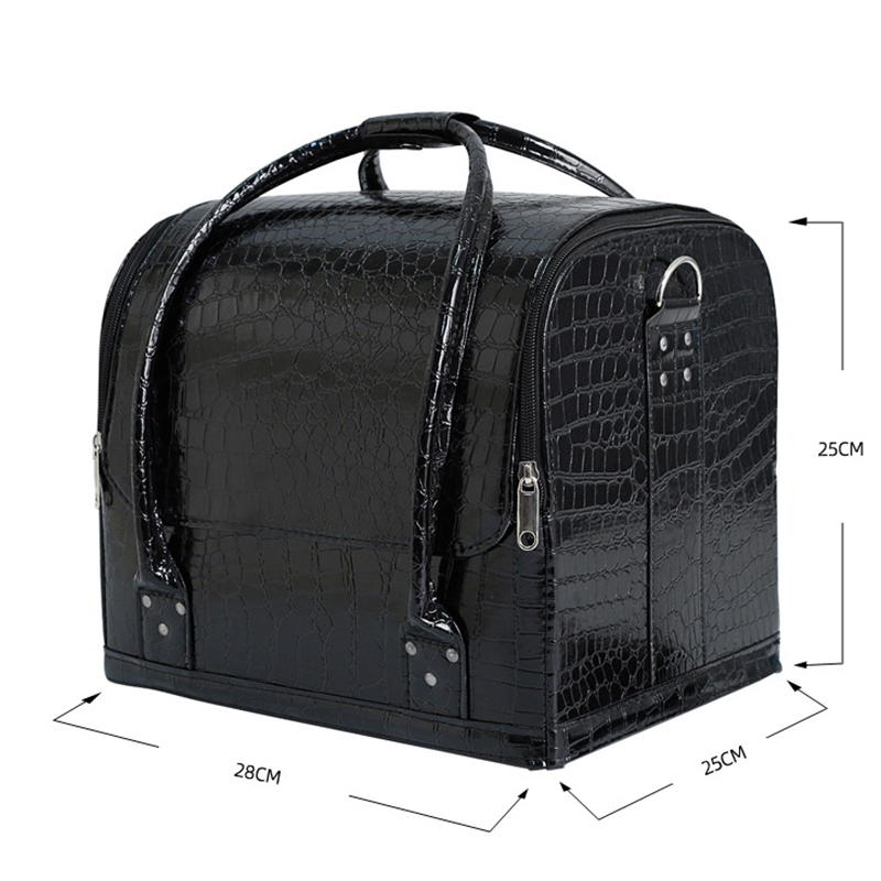 Embroidery Backpack Kit - Modna kosmetyczka z wzorem krokodyla, duża