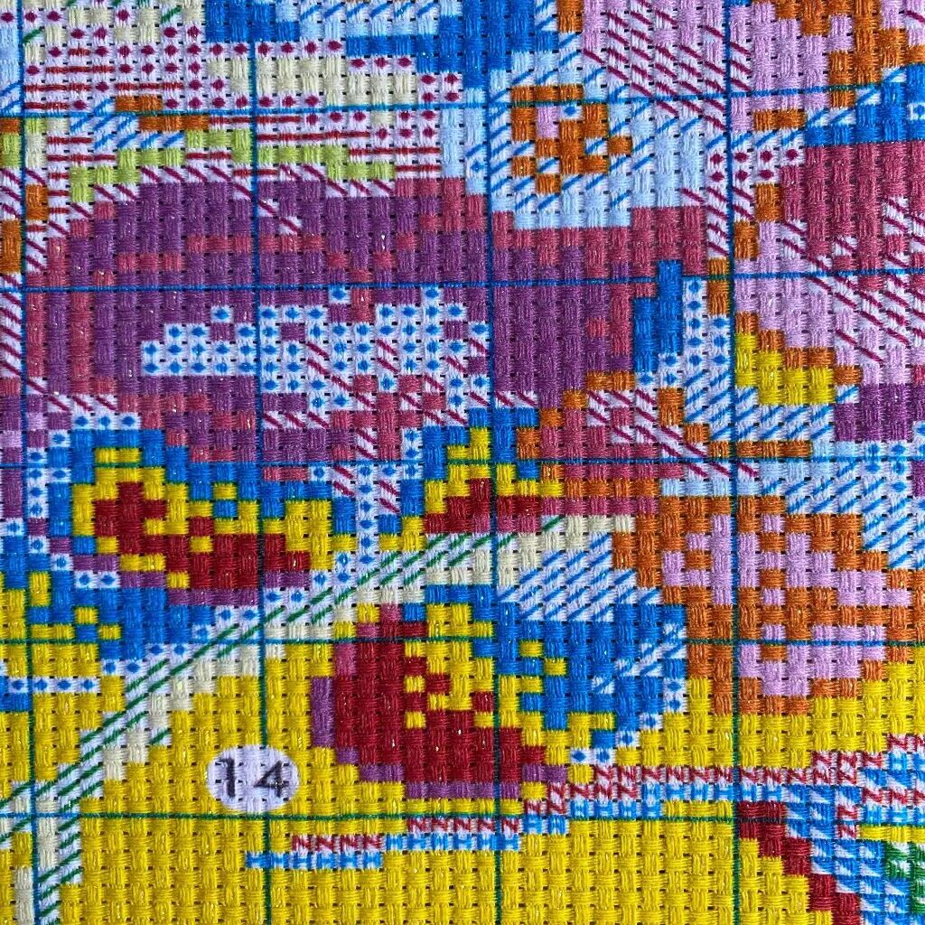 9ct 110x50cm czerwone z kwiato – Embroidery Artwork recenzja i cena