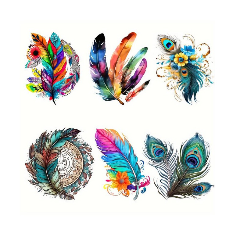 Kolorowe pióra w stylu bohemy  – Embroidery Patches recenzja i cena