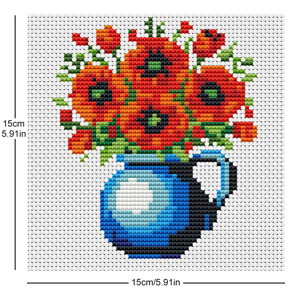 Evershine 8 szt. Mini Wazony z – Embroidery Design Patterns Flowers recenzja i cena