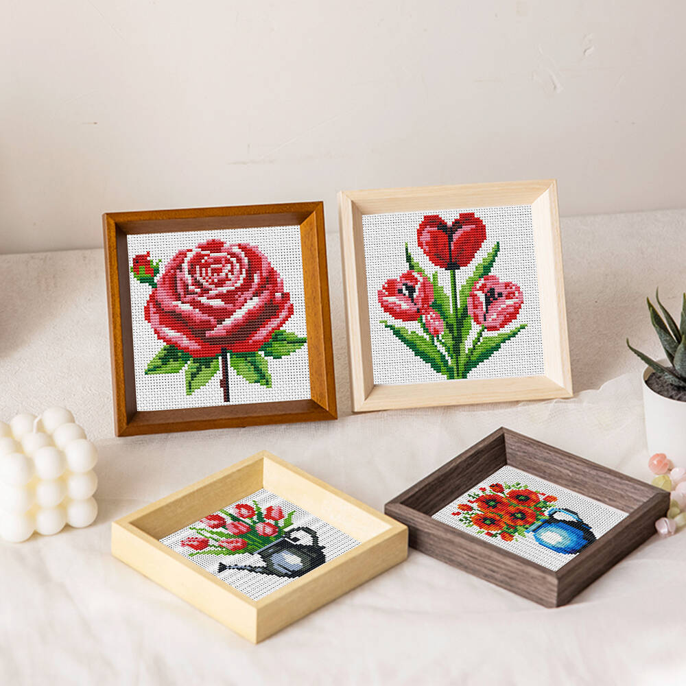 Evershine 8 szt. Mini Wazony z – Embroidery Design Patterns Flowers recenzja i cena
