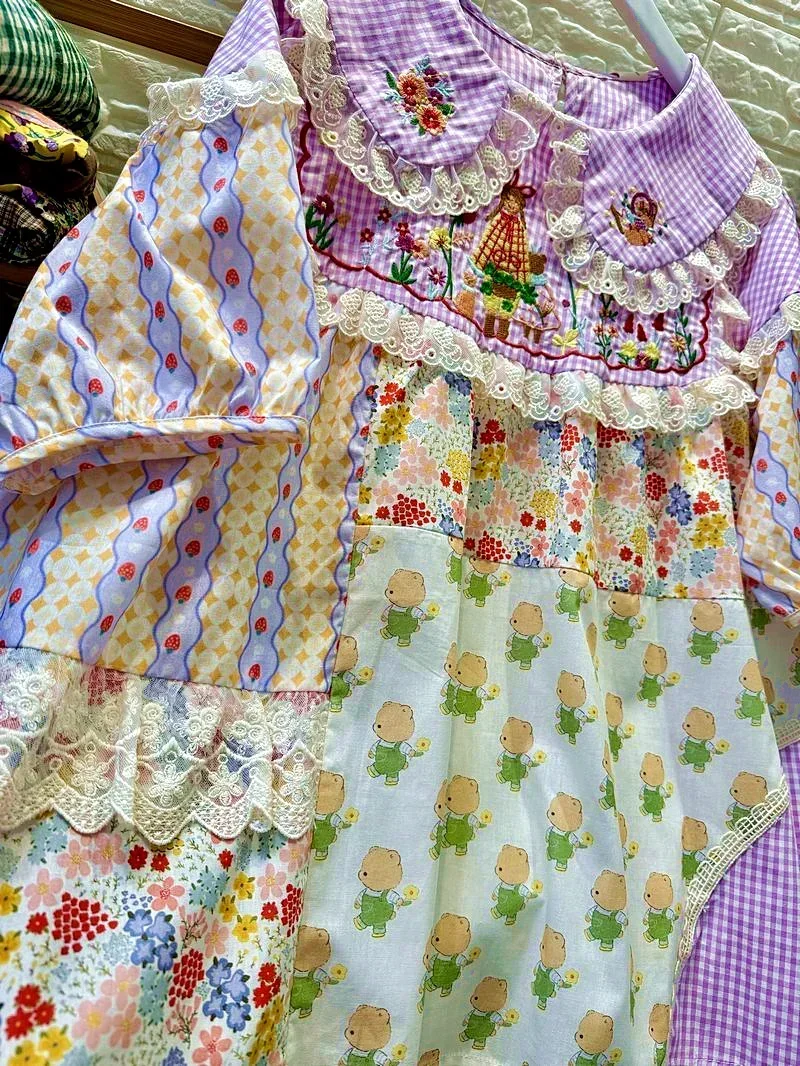 Vintage Słodka Bawełniana Bluz – Embroidery Uniforms recenzja i cena