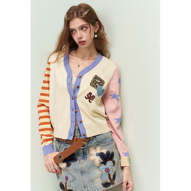 ELFSACK Asymetryczny kardigan  – Embroidery Patches recenzja i cena