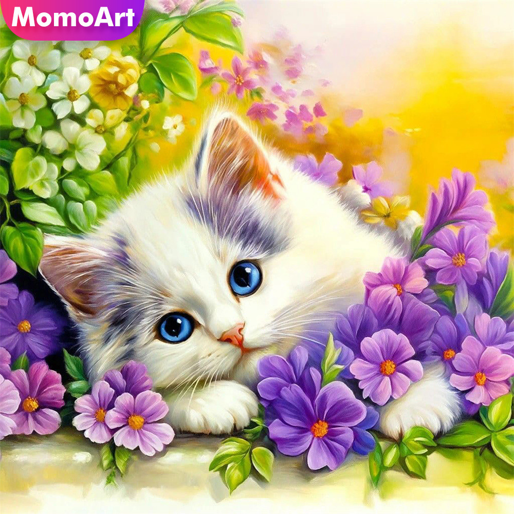 Momoart Haft Krzyżykowy Kot Zw – Embroidery Design Patterns Flowers recenzja i cena